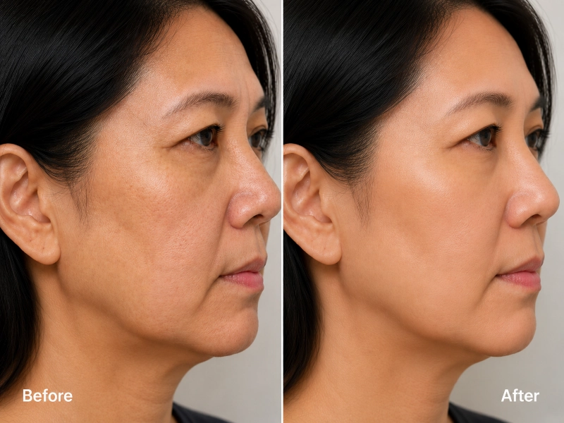 V-shape jawline & Double Chin Removal